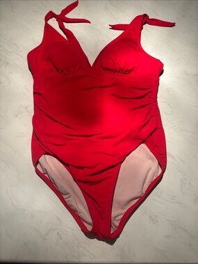 Kona Sol Red One-Piece Swimsuit